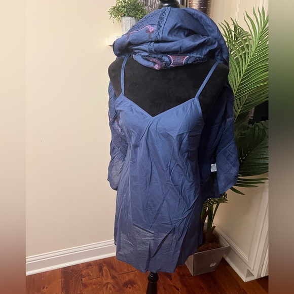 Johnny Was Embroidered Reina Linen Oversized Dress XS - Picture 9 of 14